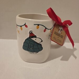 Rae Dunn Peanuts Snoopy Current Christmas Mood Puffer Jacket Coffee Mug